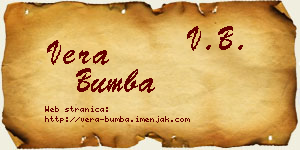 Vera Bumba vizit kartica